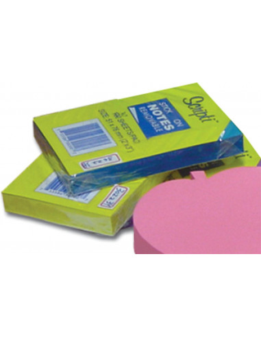 Scripti αυτοκόλλητα χαρτάκια ροζ 7,6x5,1εκ.