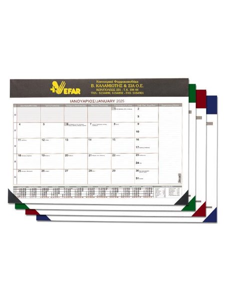 Next πλάνο 2025 μηνιαίο γραφείου 35x50εκ.