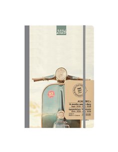 Next ημερολόγιο ACADEMIC+ 9/2025-12/2026 Gallery εβδομαδιαίο flexi 14x21εκ. Vespa