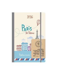 Next ημερολόγιο ACADEMIC+ 9/2025-12/2026 Gallery εβδομαδιαίο flexi 14x21εκ. Paris