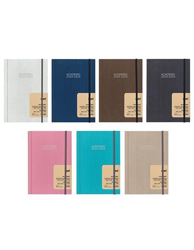 Next ημερολόγιο ACADEMIC 9/2024-8/2025 Fabric ημερήσιο δετό 14x21εκ.