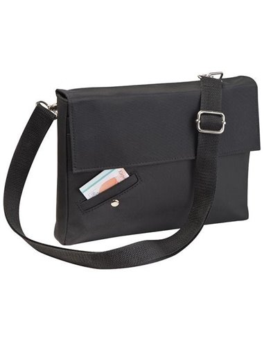 Τσάντα ταχυδρόμου μαύρη 26x22x4εκ.