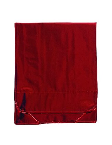 Τσάντα σε μεταλλικό χρώμα κόκκινο 34x35x8εκ.