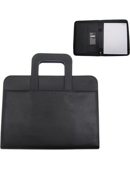 Portfolio-τσάντα με φερμουάρ pvc μαύρο 25,5x32,5x2εκ.