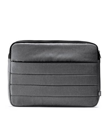 Τσάντα χειρός για laptop γκρι με μαύρο ρέλι Υ30x40x3,5εκ