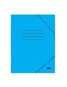 Next φάκελος με λάστιχο πλαστικοποιημένος γαλάζιο Υ35x25εκ.