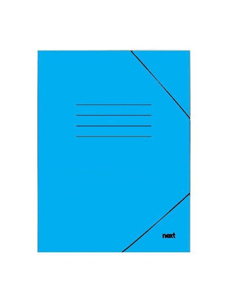 Next φάκελος με λάστιχο πλαστικοποιημένος γαλάζιο Υ35x25εκ.