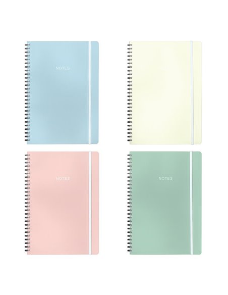 Next smooth pastels τετράδιο σπιράλ 17x25εκ. 2θεμ., 70φ.