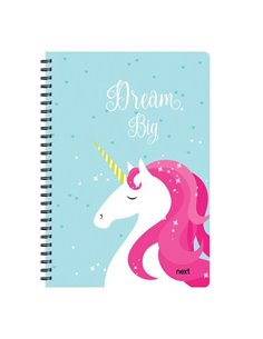 Next trends unicorn τετράδιο σπιράλ 2 θέματα 70 φύλλα 21x29εκ.