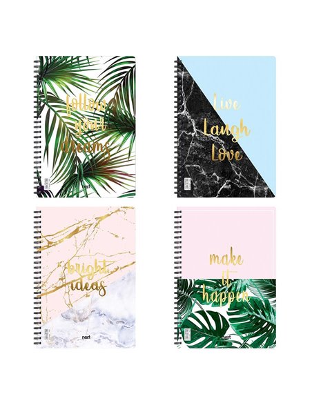 Next elegant τετράδιο σπιράλ 17x25εκ. 2θεμ.