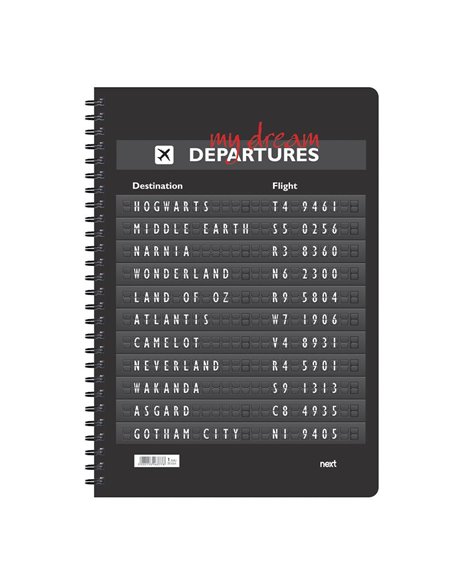 Next trends destinations τετράδιο σπιράλ 3 θέματα 105 φύλλα 21x29εκ.