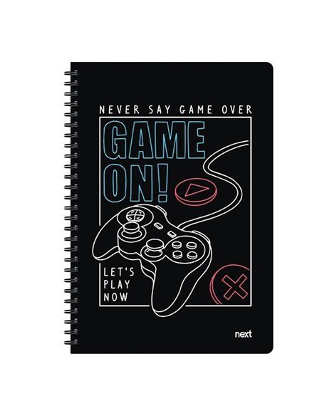 Next trends game on τετράδιο σπιράλ 3 θέματα 105 φύλλα 21x29εκ.