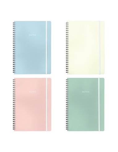 Next smooth pastels τετράδιο σπιράλ 21x29εκ. 2θεμ., 70φ.