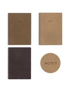 Next old leather τετράδιο σπιράλ 17x25εκ. 2θεμ., 70φ.