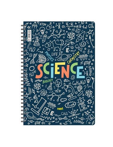 Next trends Science τετράδιο σπιράλ 3 θέματα 105 φύλλα 17x25εκ.