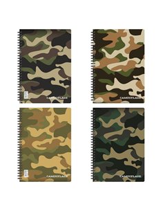 Next camouflage τετράδιο σπιράλ 17x25εκ. 2θεμ.