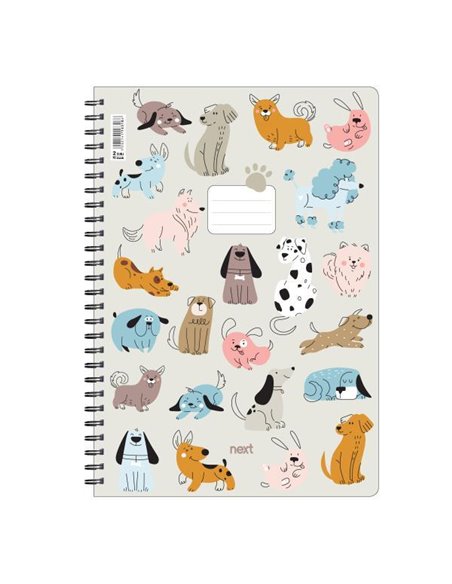 Next trends dogs τετράδιο σπιράλ 3 θέματα 105 φύλλα 17x25εκ.