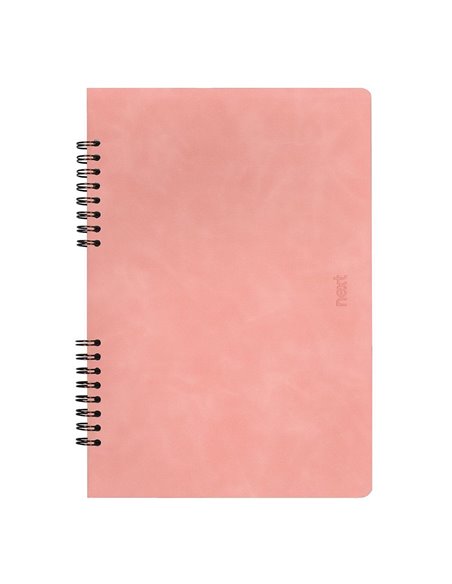 Next Premium τετράδιο σπιράλ ροζ 3 θέματα 105 φύλλα 17x25εκ.