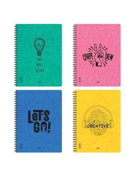 Next τετράδιο σπιράλ Rebellion 4 θέματα 140 φύλλα 4 σχέδια 17x25εκ.,