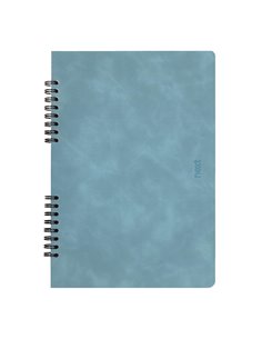 Next Premium τετράδιο σπιράλ γαλάζιο 4 θέματα 140 φύλλα 21x29εκ.