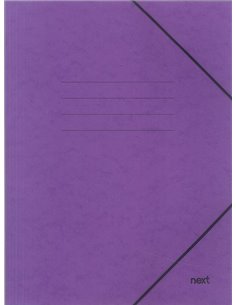 Next φάκελος με λάστιχο πρεσπάν μωβ Υ35x25x0εκ. Δυνατότητα εκτύπωσης