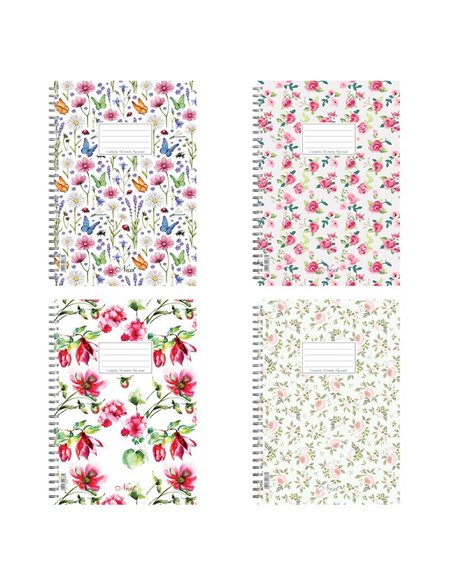 Next romantic τετράδιο σπιράλ 21x29εκ. 4θεμ.