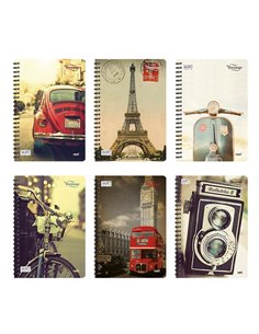 Next vintage τετράδιο σπιράλ 17x25εκ. 2θεμ.