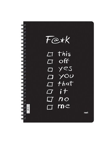 Next trends the F word τετράδιο σπιράλ 2 θέματα 70 φύλλα 21x29εκ.