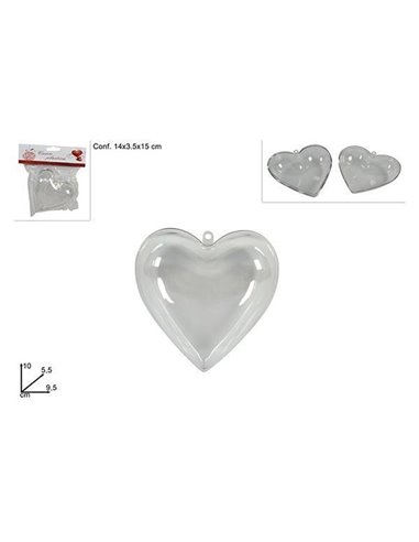 Καρδούλα πλαστική 10x9,5εκ. σε blister