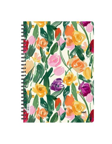 Next trends flowers III τετράδιο σπιράλ 2 θέματα 70 φύλλα 21x29εκ.