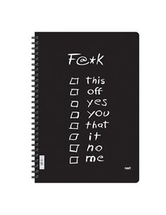 Next trends the F word τετράδιο σπιράλ 3 θέματα 105 φύλλα 17x25εκ.