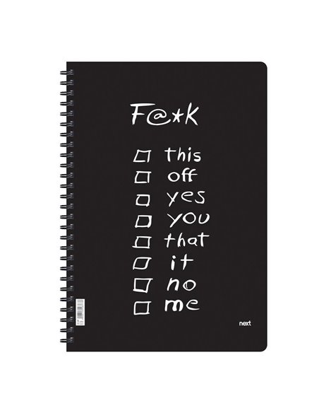 Next trends the F word τετράδιο σπιράλ 3 θέματα 105 φύλλα 17x25εκ.