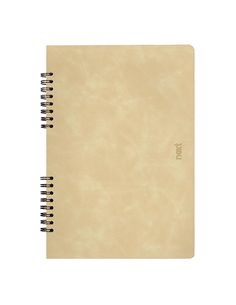 Next Premium τετράδιο σπιράλ μπεζ 2 θέματα 70 φύλλα 21x29εκ.