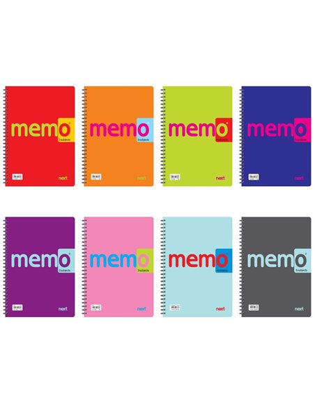 Next memo τετράδιο σπιράλ 17x25εκ. 2θεμ.