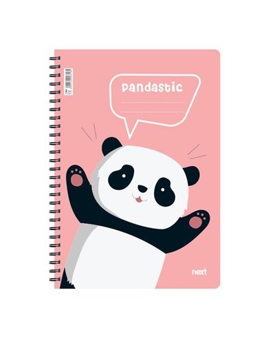 Next trends panda τετράδιο σπιράλ 3 θέματα 105 φύλλα 21x29εκ.