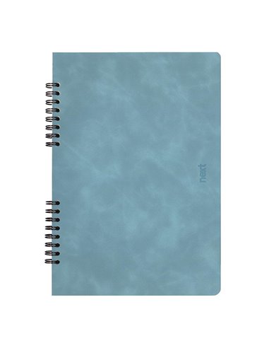 Next Premium τετράδιο σπιράλ γαλάζιο 4 θέματα 140 φύλλα 17x25εκ.