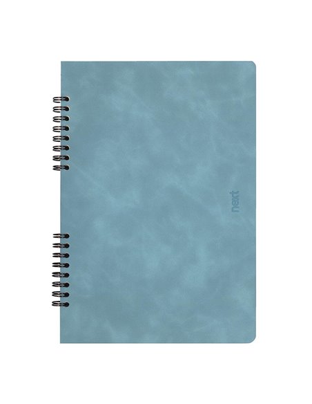 Next Premium τετράδιο σπιράλ γαλάζιο 3 θέματα 105 φύλλα 21x29εκ.