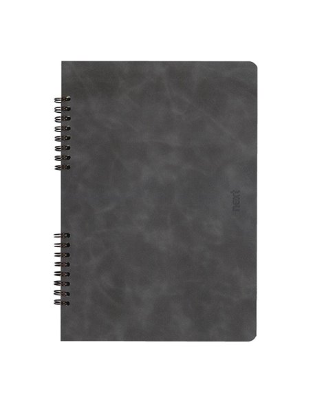 Next Premium τετράδιο σπιράλ γκρι 3 θέματα 105 φύλλα 21x29εκ.