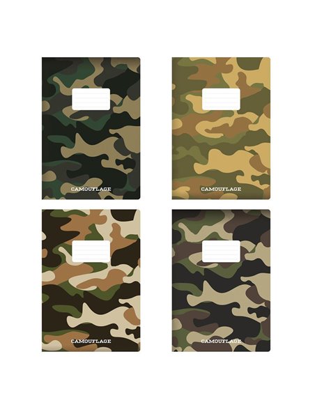 Next τετράδιο καρφίτσα Camouflage 17x25εκ. 40φυλ.
