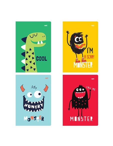 Next cute monsters τετράδιο καρφίτσα 17x25εκ. 40φ.