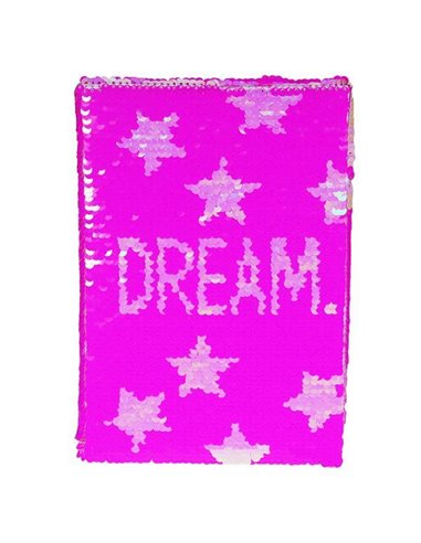 Τετράδιο με παγιέτες, Dream, 80 φύλλα, 15x21 εκ.