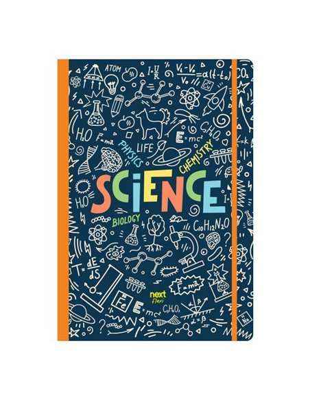Next trends Science τετράδιο flexi λάστιχο 17x25εκ. 2θεμ. 80φ.