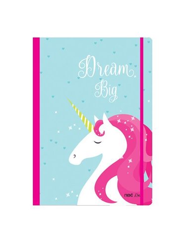 Next trends unicorn τετράδιο flexi λάστιχο 21x29εκ. 2θεμ. 80φ.