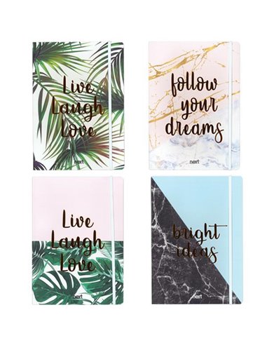 Next τετράδιο elegant flexi 17x25εκ. 2θεμ. 80φ.