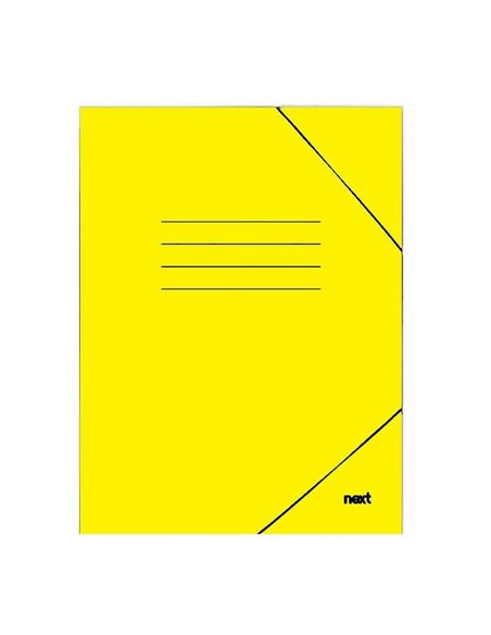Next φάκελος με λάστιχο πλαστικοποιημένος κίτρινος Υ35x25εκ.