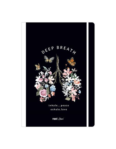 Next trends deep breath τετράδιο flexi λάστιχο 21x29εκ. 2θεμ. 80φ.