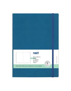 Next Premium μπλε τετράδιο λευκό flexi λάστιχο 2 θέματα 80 φύλλα 17x25εκ. Δυνατότητα εκτύπωσης