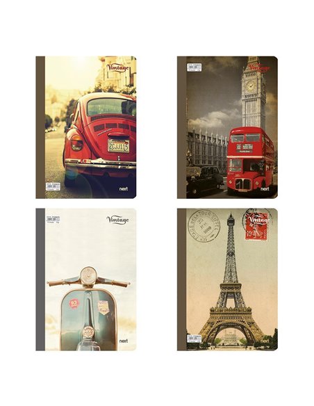 Next vintage 360° τετράδιο flexi 17x25εκ. 2θεμ. 128σελ.