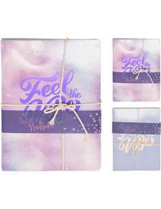 Σημειωματάρια 60 φύλλων, σετ 3 σχεδίων, 15x21εκ.