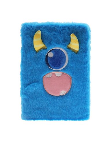 Σημειωματάριο μπλε με βελούδινο εξώφυλλο Y21x15,5x3εκ.